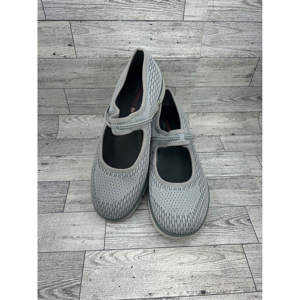Merrell High Rise Grey Mesh Mary Jane Athletic Comfort Shoes Women Sz 7 J93840